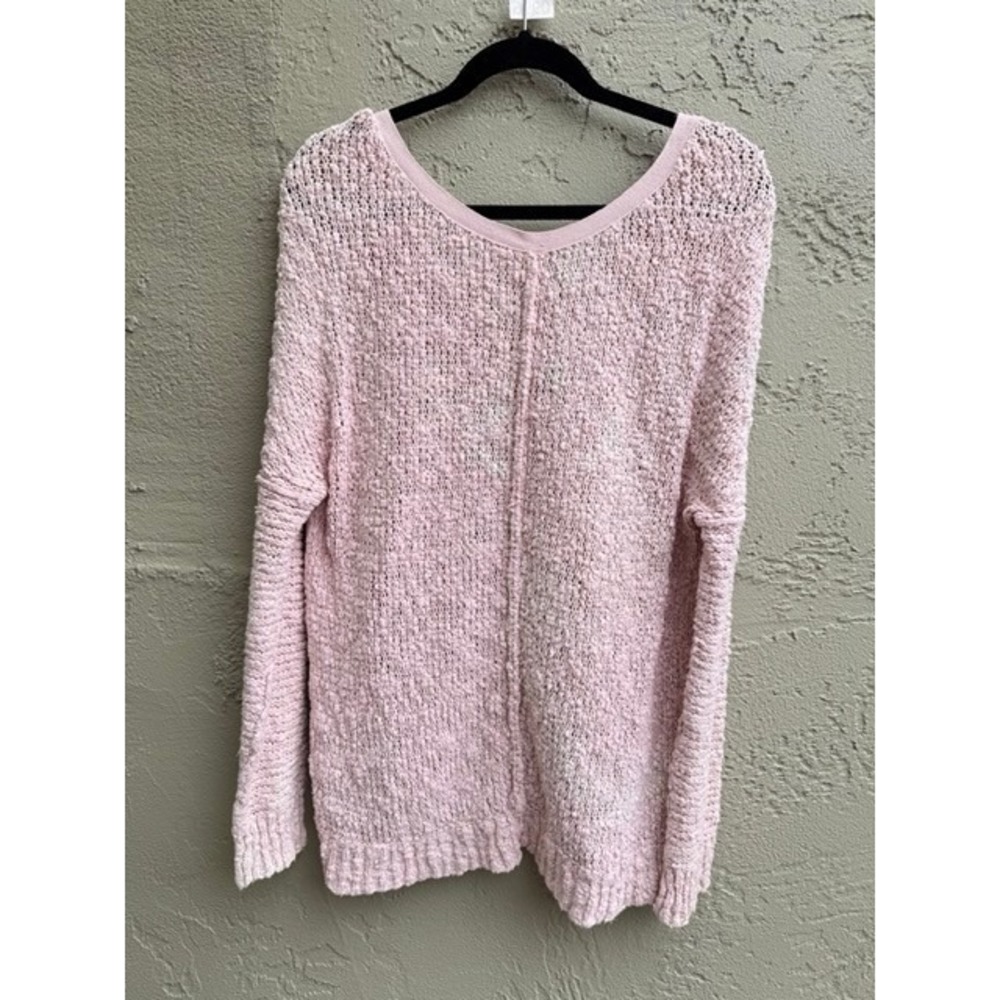 Free People Womens Pink Pastel Slouchy Oversized Sweater MEDIUM Coquette Soft - Picture 4 of 9